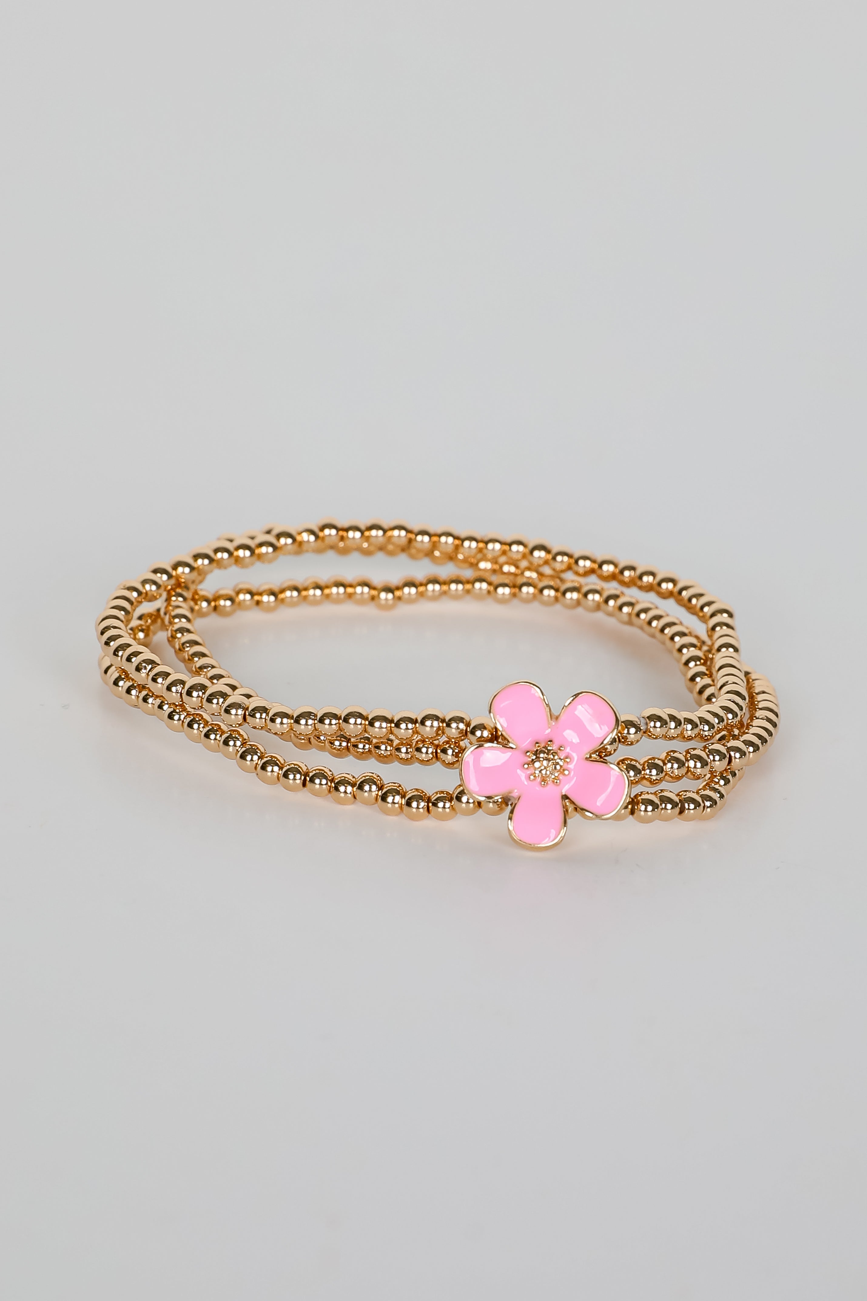 FINAL SALE - Catherine Beaded Flower Charm Bracelet