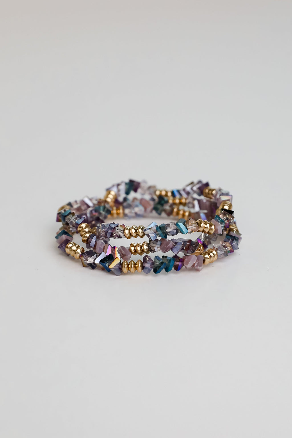 FINAL SALE - Allison Purple Beaded Bracelet Set