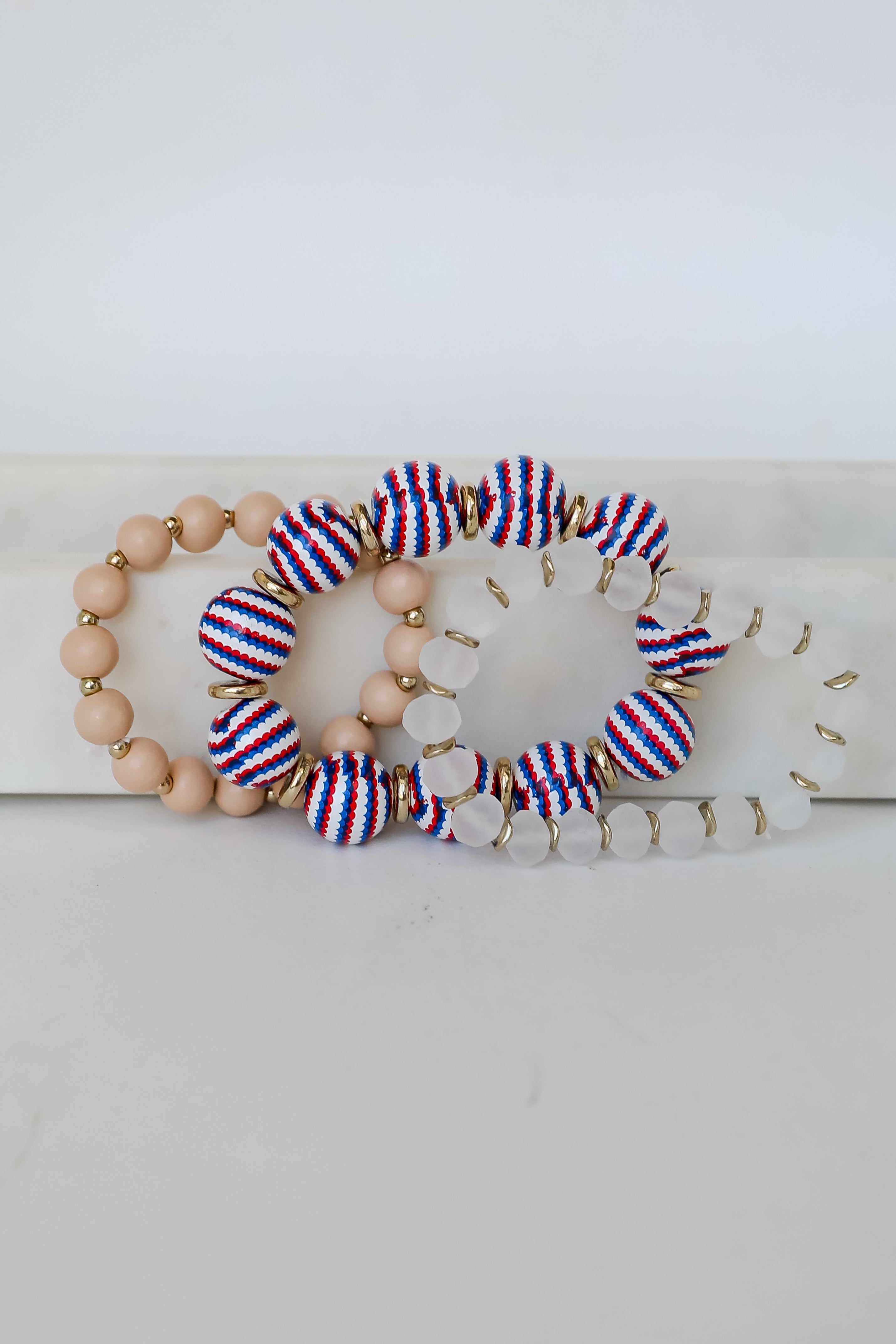 FINAL SALE - Nova Red Beaded Bracelet Set