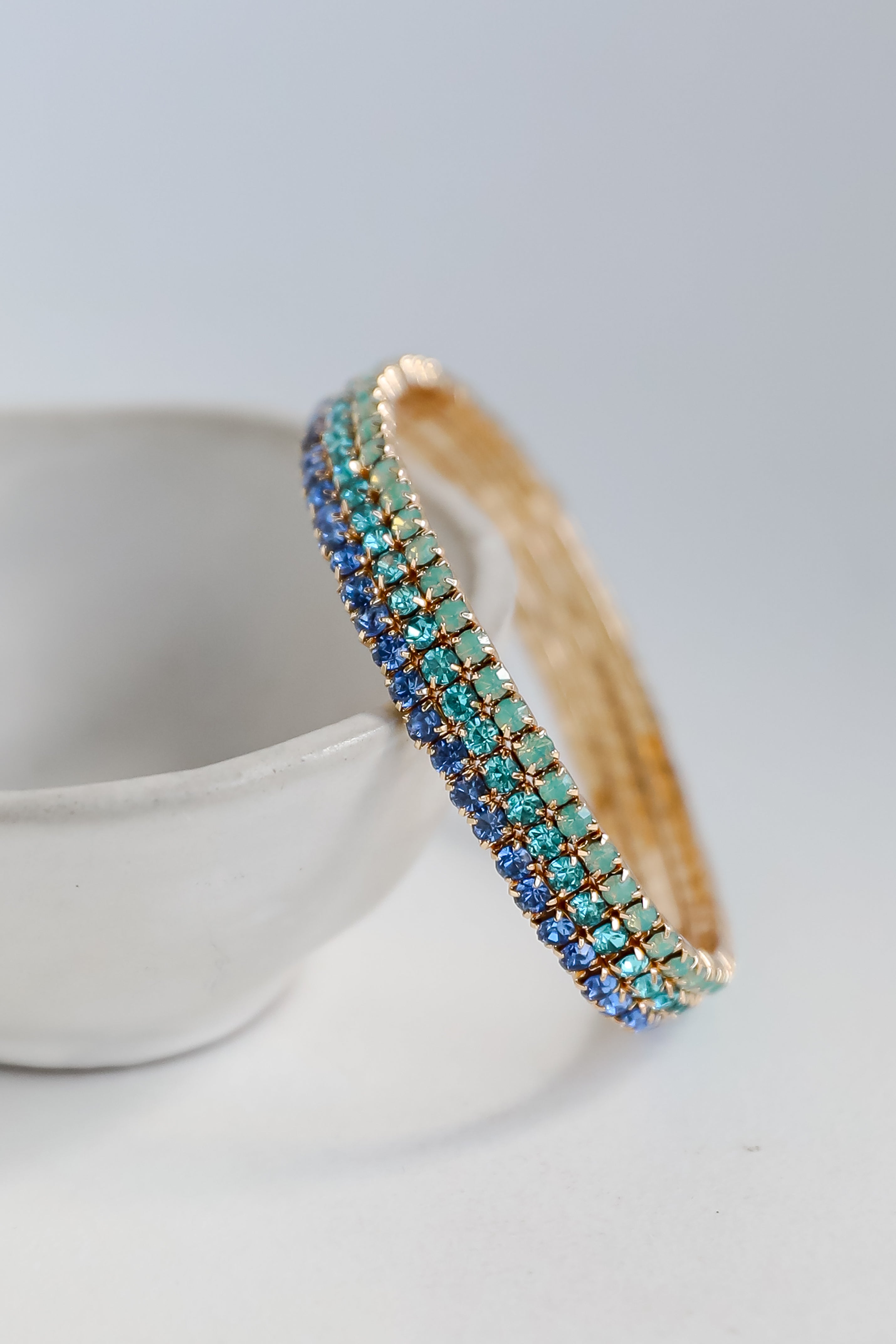 FINAL SALE - Melanie Blue Rhinestone Bracelet