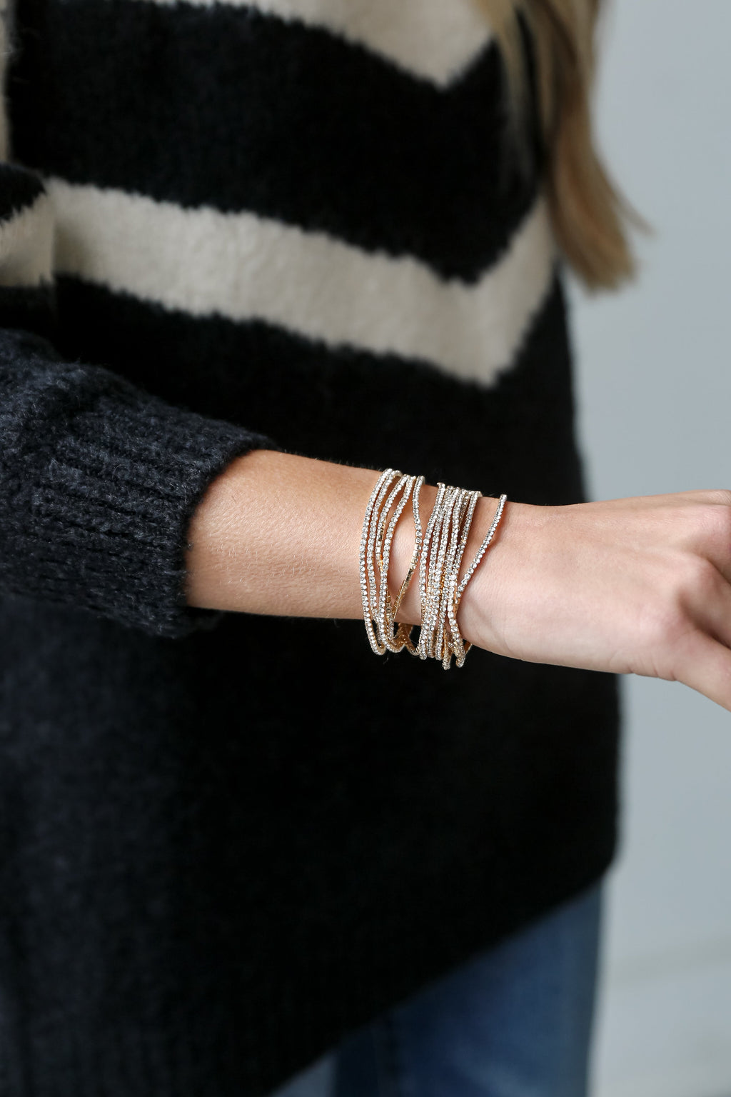 Hayden Rhinestone Bracelet Set