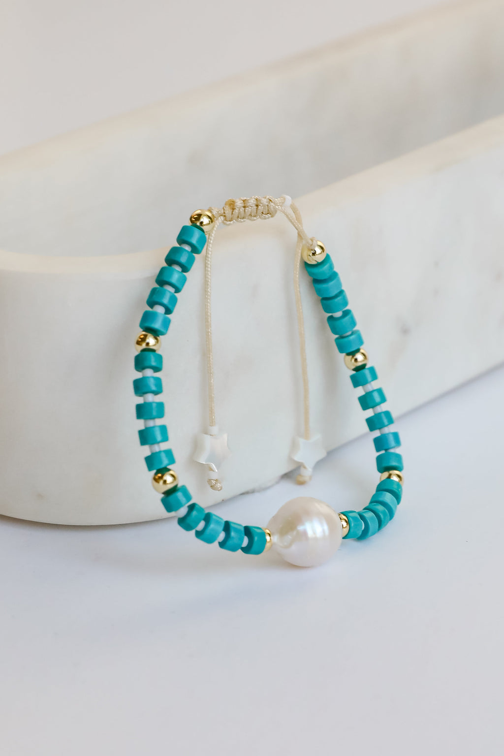 Juliette Teal Beaded Bracelet