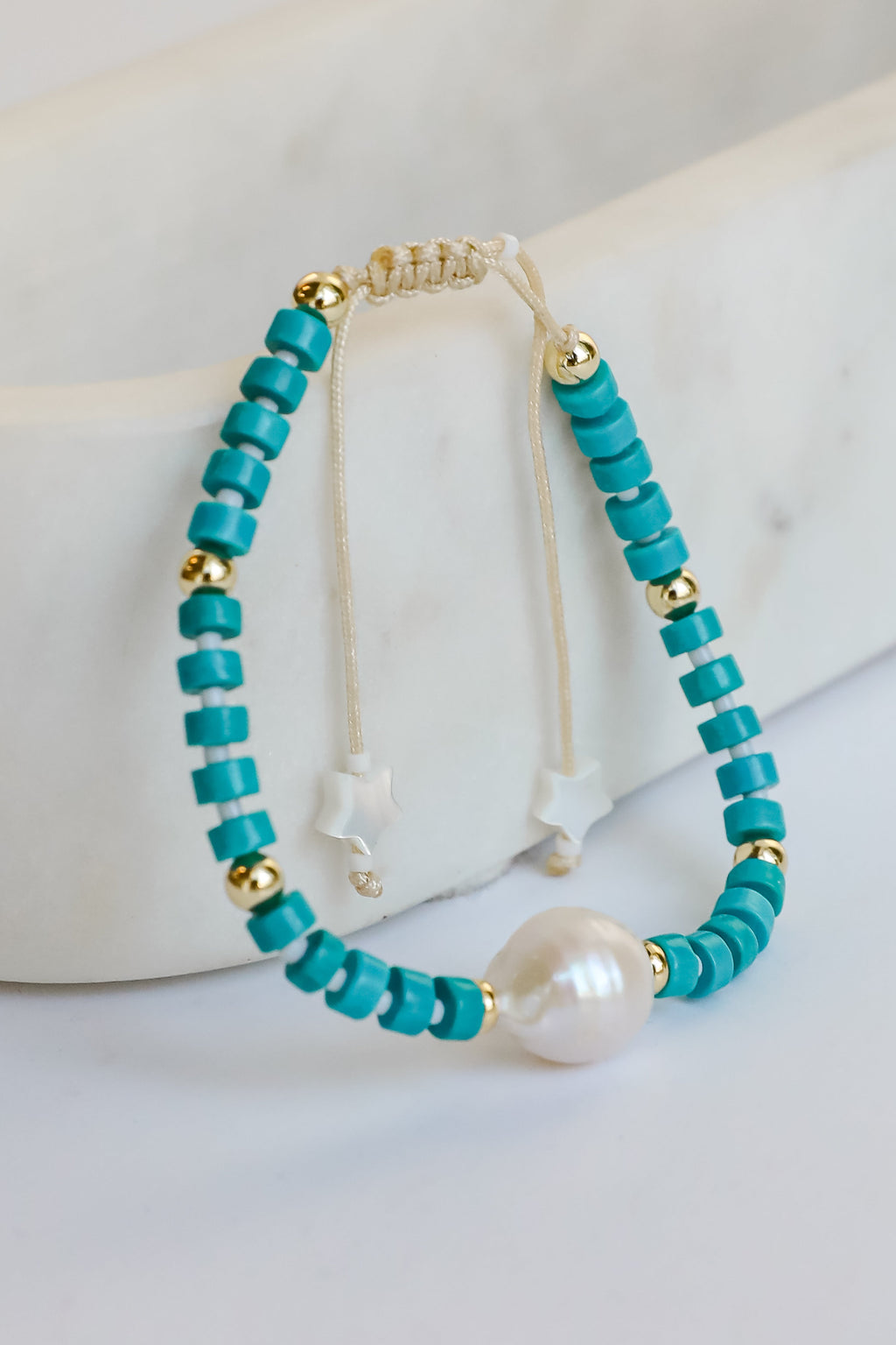 FINAL SALE - Juliette Teal Beaded Bracelet