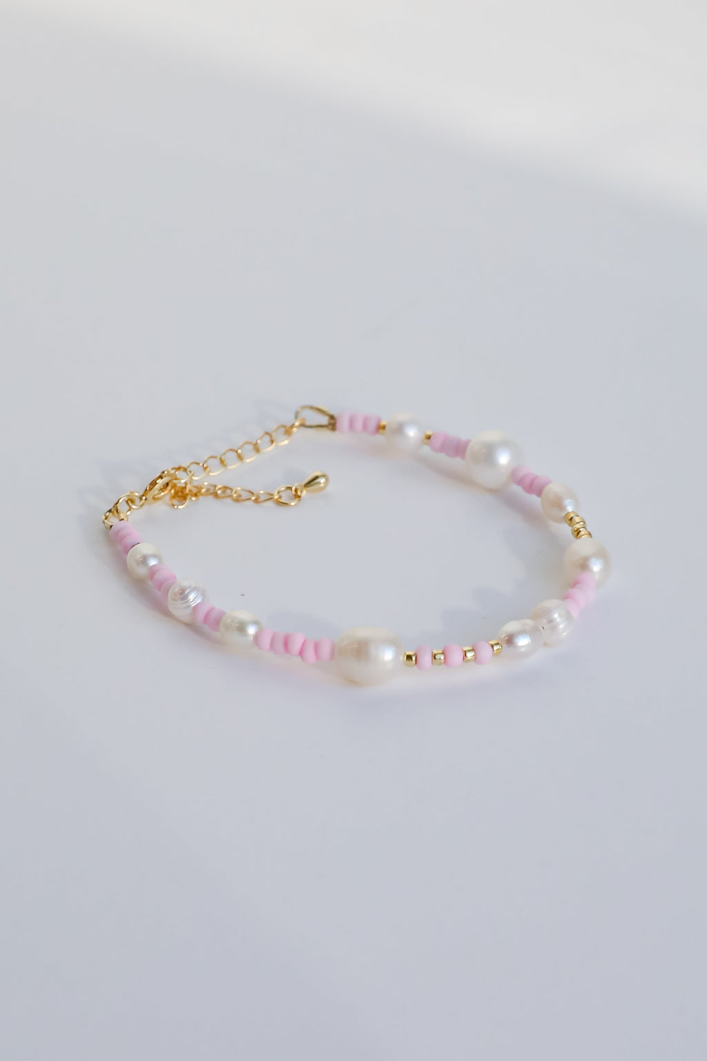 FINAL SALE - Kayla White Beaded Bracelet
