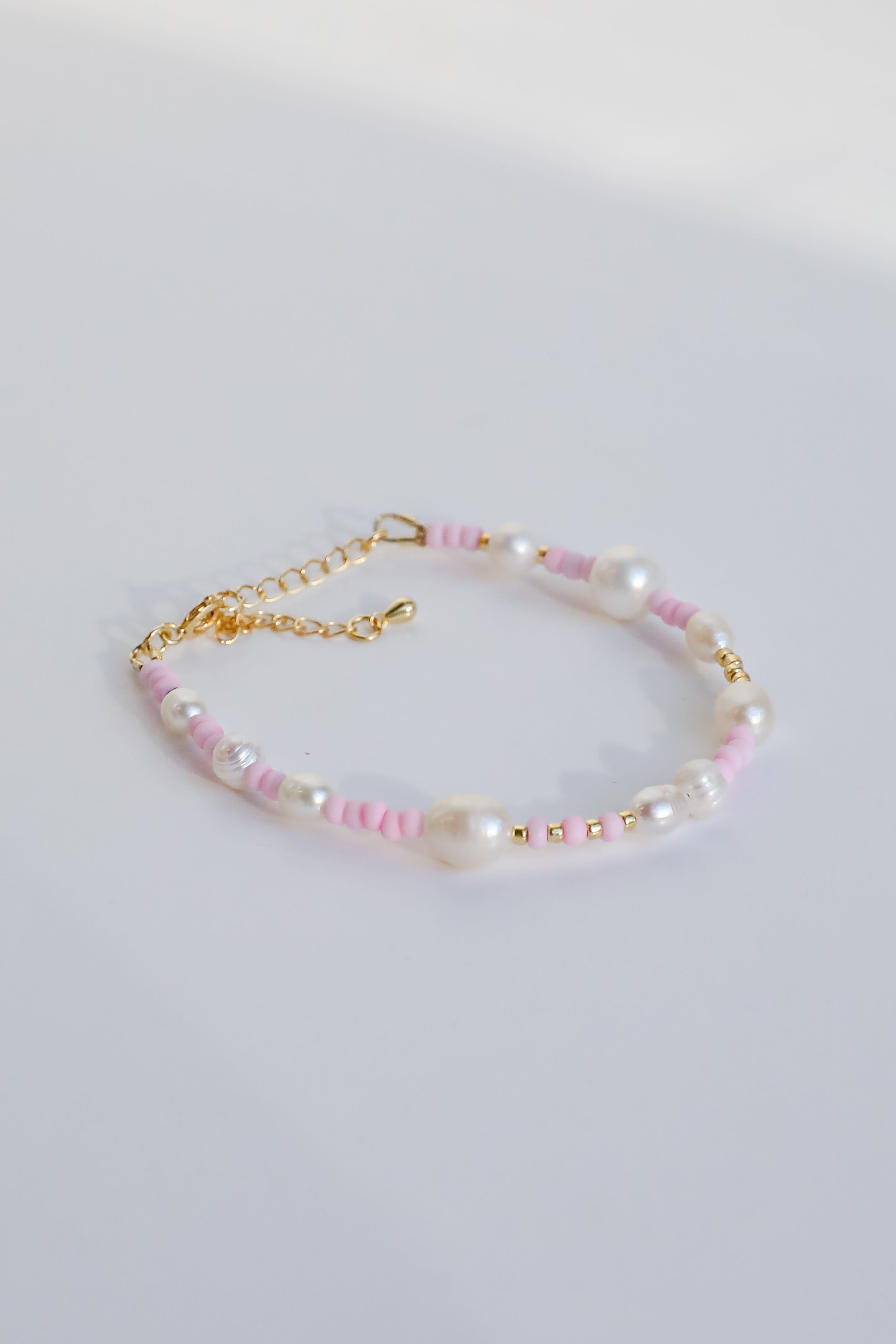 FINAL SALE - Kayla White Beaded Bracelet