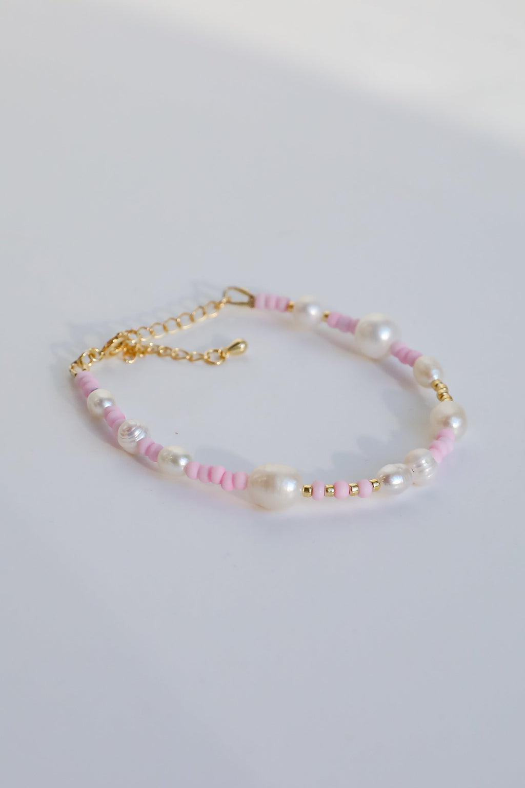 FINAL SALE - Kayla White Beaded Bracelet