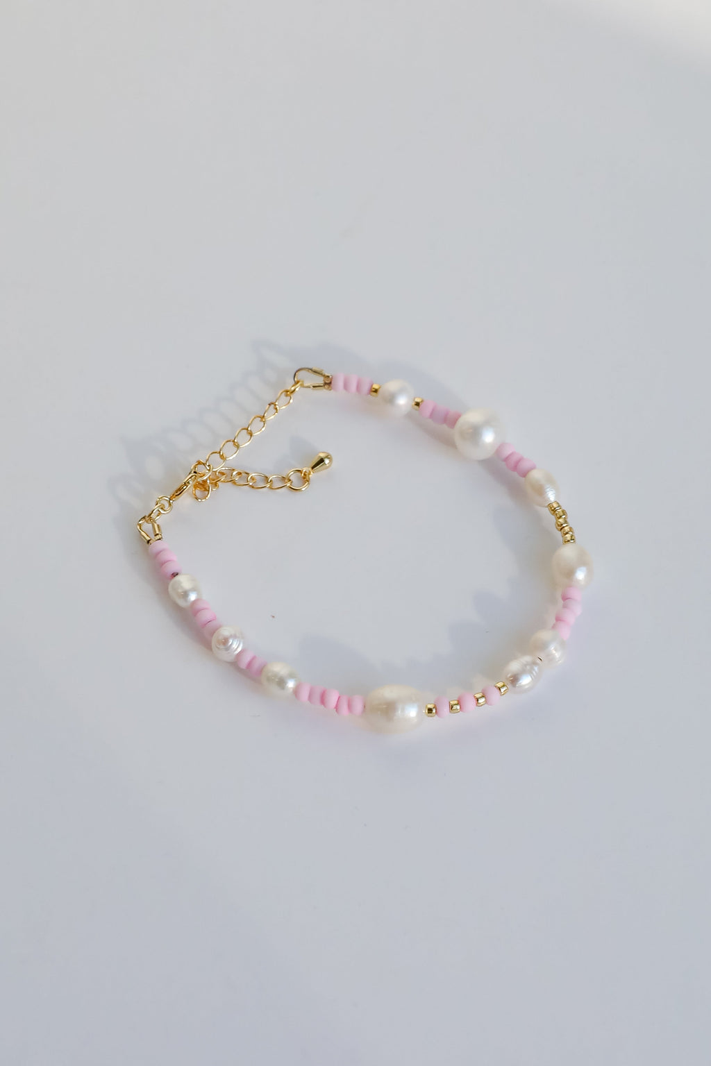 FINAL SALE - Kayla White Beaded Bracelet