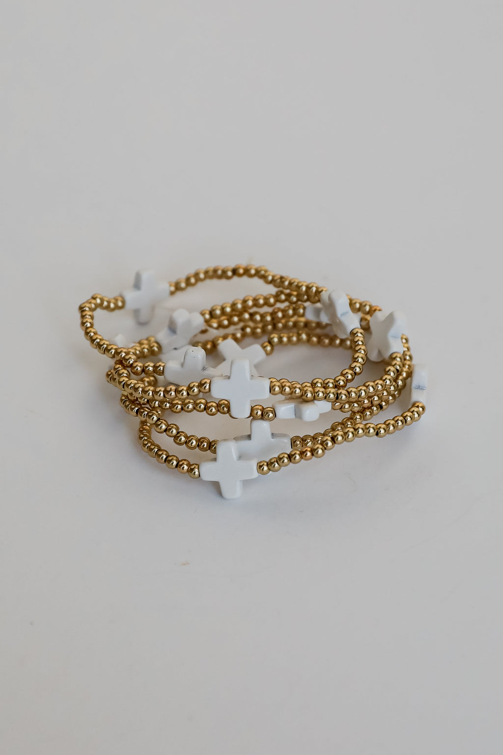 Alanna White Beaded Bracelet Set