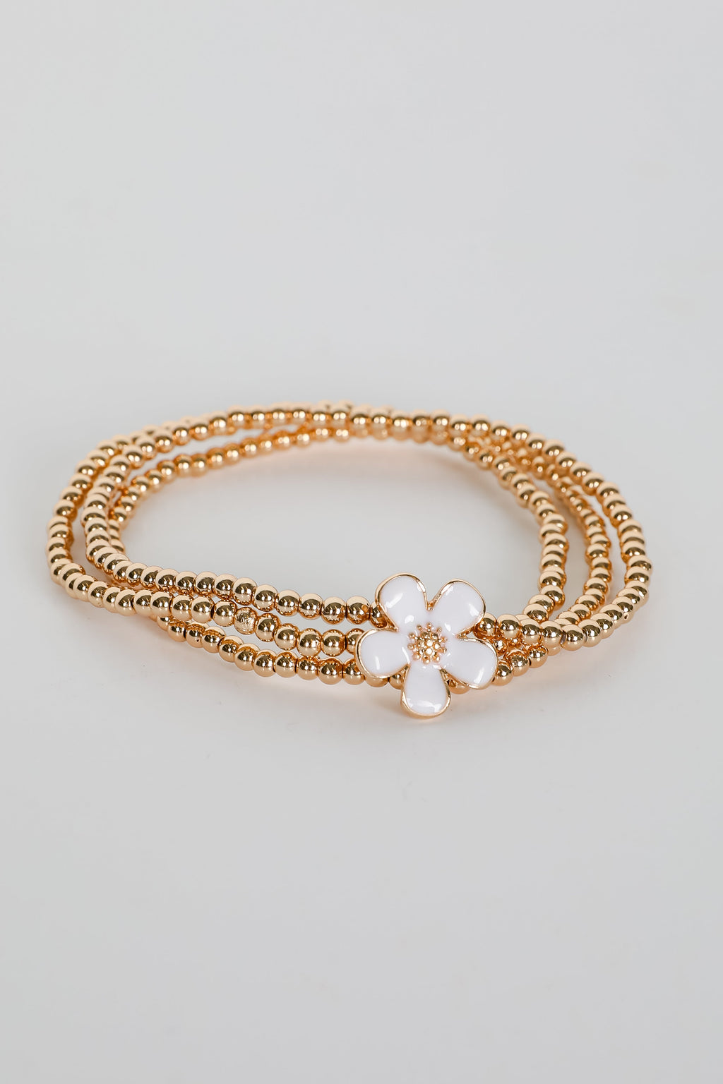 FINAL SALE - Catherine Beaded Flower Charm Bracelet