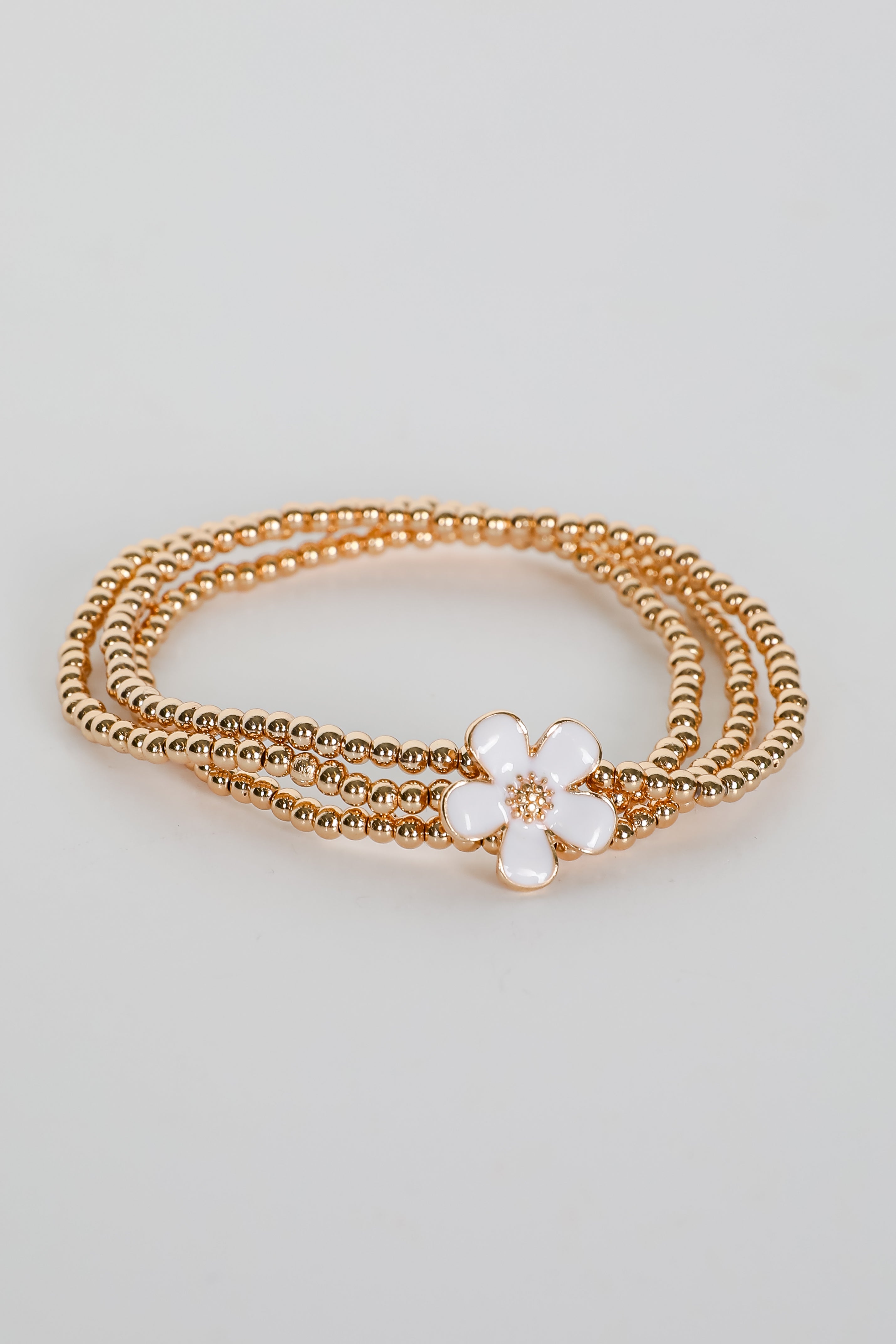 FINAL SALE - Catherine Beaded Flower Charm Bracelet