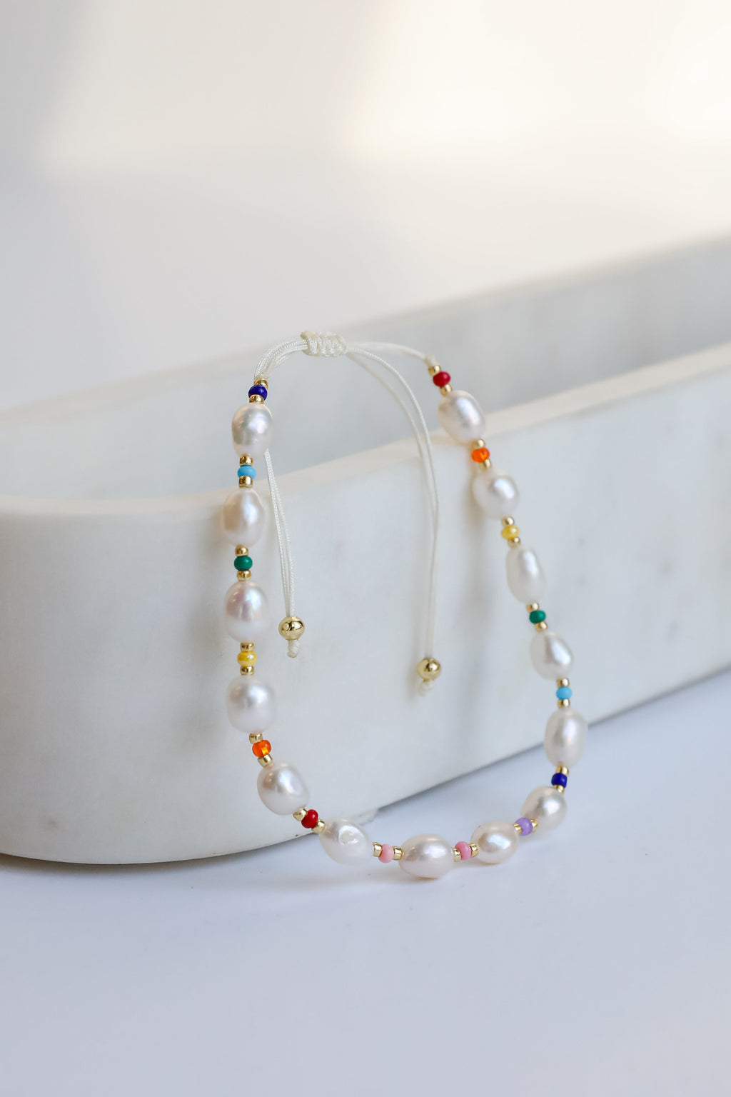 FINAL SALE - Amber White Pearl Bracelet